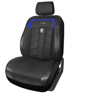 Housse De Siege Premium Sparco Noir- Lisere Bleu -a L'unite- pas cher