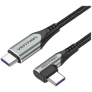Vention TAKHF Câble d'angle USB-C vers USB-C 5A (gris) (1 m, USB 2.0), Câble USB pas cher