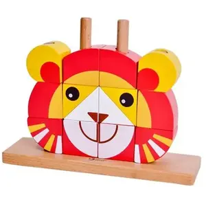 Classic world Puzzle en bois vertical - Lion pas cher