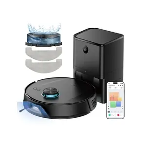 Ultenic Aspirateur Robot Laveur TP20 PRO, 8000Pa, 200min, 3.5L, Station Auto-Vidage, Navigation LDS, 6 Modes de Nettoyage, Noir