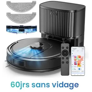 Vactidy Cleanova W11 Aspirateur Robot Laveur 5000Pa - Vidange Automatique- 180min d'Autonomie - Navigation LiDAR - APP/Alexa/IFTTT pas cher