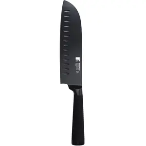 Bergner Black Blade Santoku Couteau Noir 17,5 cm