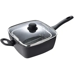 San Ignacio Sarten carré 24 x 24 x 9,5 cm aluminium press, induction, avec couvercle optimum pas cher