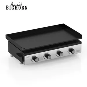BIGHORN Plancha Gaz 4 Brûleurs en Acier Cuisson Teppanyaki