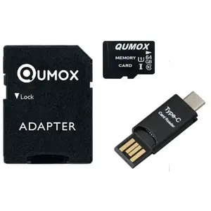 Carte Micro SD SDHC SDXC 64Go 64g classe 10 avec adaptateur SD Qumox +... pas cher