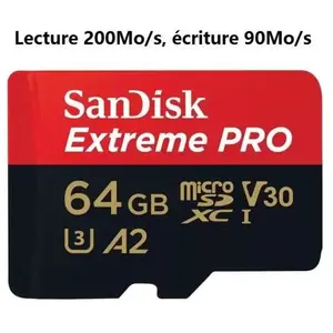 Carte MicroSD Micro SDHC SDXC SanDisk Extreme Pro 64Go Class 10 UHS-I ... pas cher