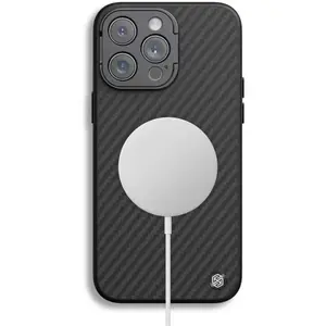 Nillkin - CarboProp Magnetic (with Camera Cutout) - iPhone 16 Pro Max - Black (Apple iPhone 16 Pro Max), Coque pour téléphone portable, NoirVendu pargalaxus