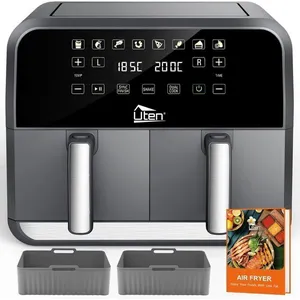 UTEN Friteuse Sans Huile Dual Zone,Air Fryer Double Compartiment 8L,17...