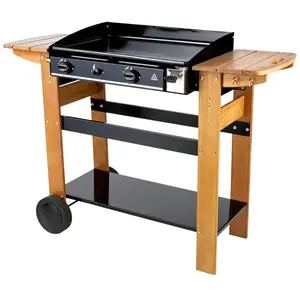 SOMAGIC Plancha / Barbecue gaz . Dimensions 115X90X40cm pas cher