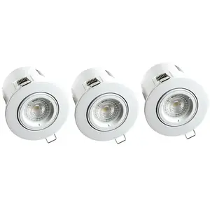 Comparateur de prix : Spot encastrable orientable Birdy - Blanc - GU10 - 3*380lm - Ø100