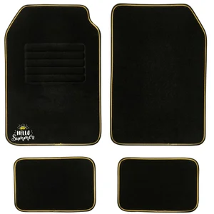 Jeu de 4 tapis de sol universels dbs hello summer model noir