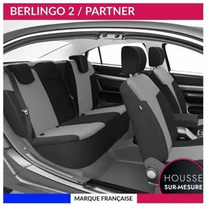 AUTO-SWEET Housses de siège sur mesure pour PARTNER / BERLINGO 2 (04/2008 à 08/2018)- Housse Voiture / Auto d'intérieur - Jeu complet pas cher