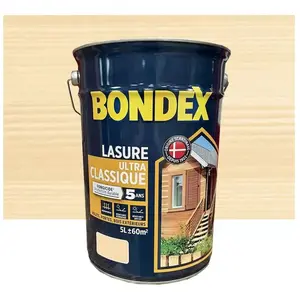 Bondex Lasure satinée incolore ultra classique 5 ans - 5L pas cher