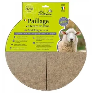 Lot de 2 disques de paillage, 600 g/m², 0.4x0.4 mVendu parcdiscount