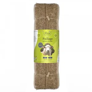 Feutre de paillage - Fibre végétale - 2x0.4 m - 600 g/m² - Naturel pas cher