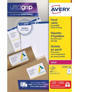 Huismerk Avery L7165-100 Laserprinter Etiket 99,1x67,7mm pas cher