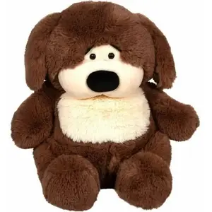 Peluche chien Chubby Dog - GIPSY TOYS - 40 cm Marron pas cher
