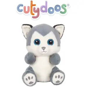 Peluche - Peluche Chien Husky SKANDY Cutydoos gris bleuté   23 cm pas cher