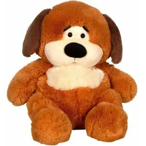 Peluche chien Chubby Dog - GIPSY TOYS - 40 cm Caramel pas cher