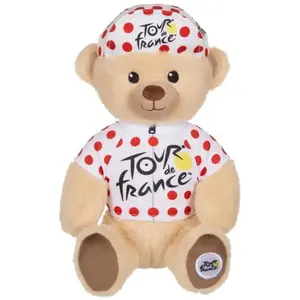 Peluche - GIPSY TOYS - Tour De France - OURS MAILLOT A POIS 24 CM pas cher