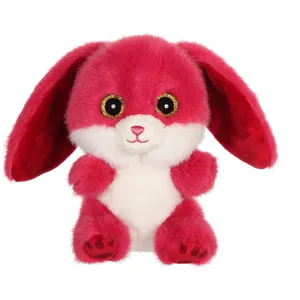 Peluche - GIPSY TOYS - Lapin "CUTYDOOS" 13 CM - couleur framboise - RU... pas cher