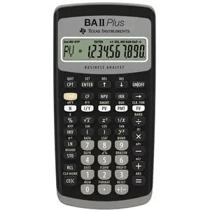 Calculatrice financière - Texas Instruments - BA-II-Plus - 10 chiffres...