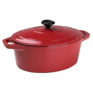 Cocotte en fonte émaillée - CHASSEUR - ovale 31 cm - rouge sublime - t... pas cher
