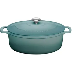 Cocotte en fonte émaillée 33cm bleu quartz Chasseur puc473325 pas cher