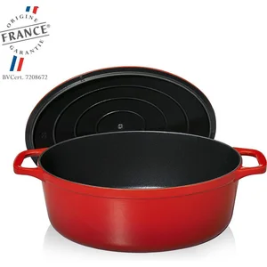 Comparateur de prix : Cocotte ovale en fonte émaillée 29cm rubis Chasseur puc472958