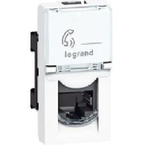 Legrand Mosaic connector cat6 FTP RJ45 1 module breed wit - 076562 pas cher