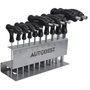 AUTOBEST Jeu de 10 clés mâles 6 pans en T - 2 à 10 mm pas cher