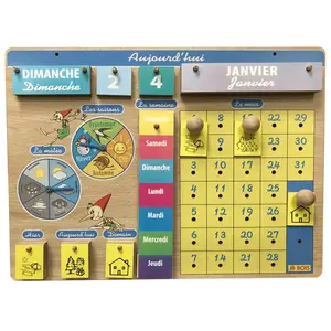 JB BOIS Calendrier Perpétuel Aujourd'hui, Ma semaine, Mon mois 47x35 c... pas cher