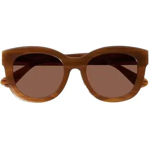 Isotoner Lunettes de soleil forme papillon caramel femme pas cher