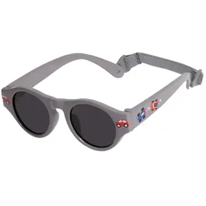 Isotoner Lunettes de soleil attache tête gris mixte bébé pas cher