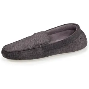 Isotoner - Chaussons mocassins Homme semelle souple Gris