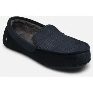 Isotoner Chaussons mocassins Homme carreaux Marine