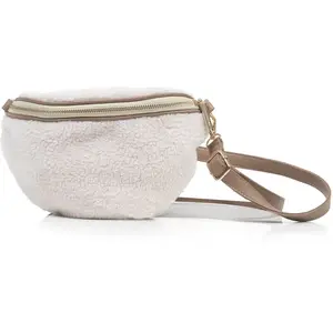 Isotoner - Sac banane sherpa Femme Beige pas cher