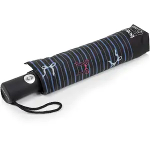 Isotoner - Parapluie Auto Rayure Noeud Bleu pas cher