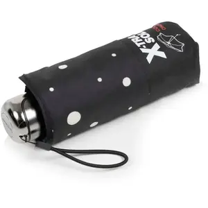 Isotoner - Parapluie X-TRA SOLIDE ALPHA 17,5 cm Pois Noir/Jaune