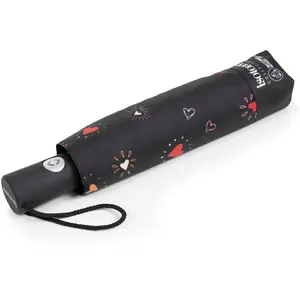 Isotoner - Parapluie Auto Coeur Rouge pas cher