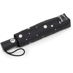 Isotoner - Parapluie Auto Pois Noir/Jaune pas cher