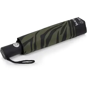 Isotoner - Parapluie Auto Zèbre Kaki pas cher