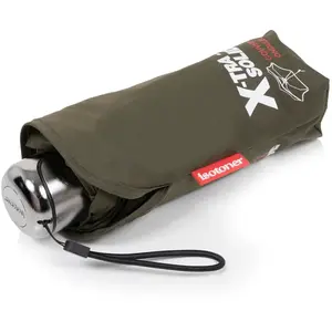 Isotoner - Parapluie X-TRA SOLIDE 17,5 cm Kaki pas cher