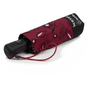 Isotoner - Parapluie Mini Auto Bandana Bordeaux pas cher