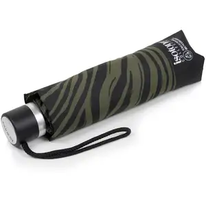 Isotoner - Parapluie Petit Prix Zèbre Kaki pas cher