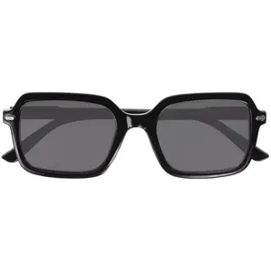Isotoner - Lunettes de soleil Mixte rectangulaires Gris/Noir pas cher
