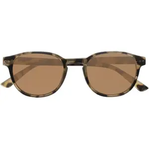 Isotoner - Lunettes de soleil Mixte rectangulaires Marron Ecaille pas cher