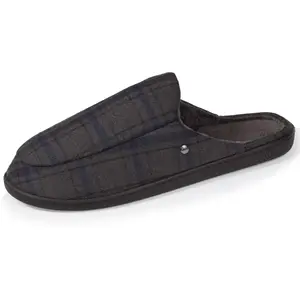 Isotoner Chaussons mules Homme Tartan