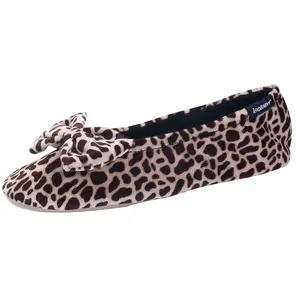 Isotoner Chaussons ballerines Femme Noeud Girafe pas cher