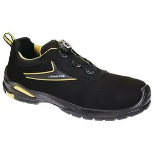 Lemaitre, Chaussures de travail, Chaussures de sécurité Harrison taille 44 noir/jaune S3 SRC ESD EN ISO 20345 Microfibre (S3, 44) pas cher